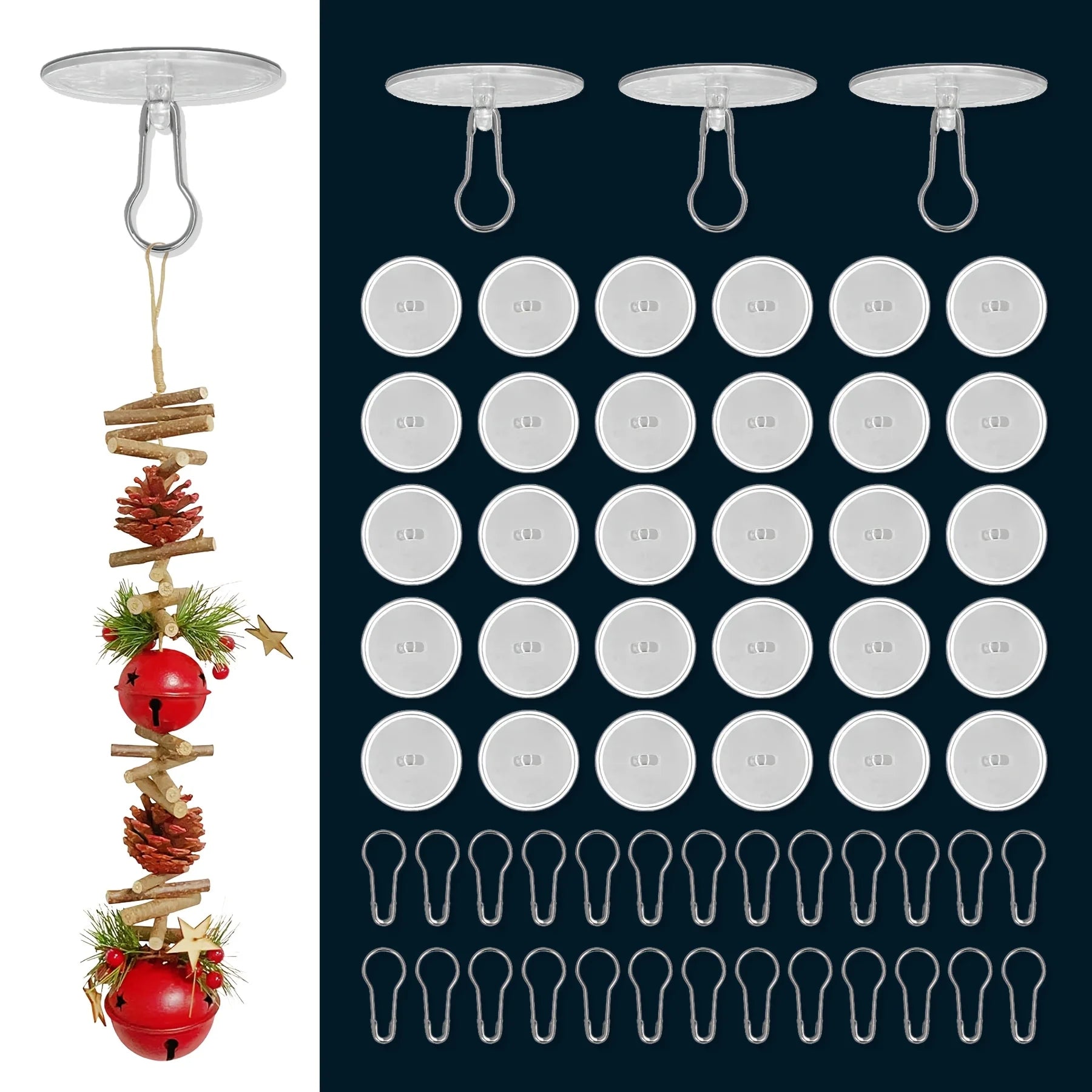 CowLost | 20-100pcs-transparent-utility-hooks-casual-style-strong-self-adhesive |8