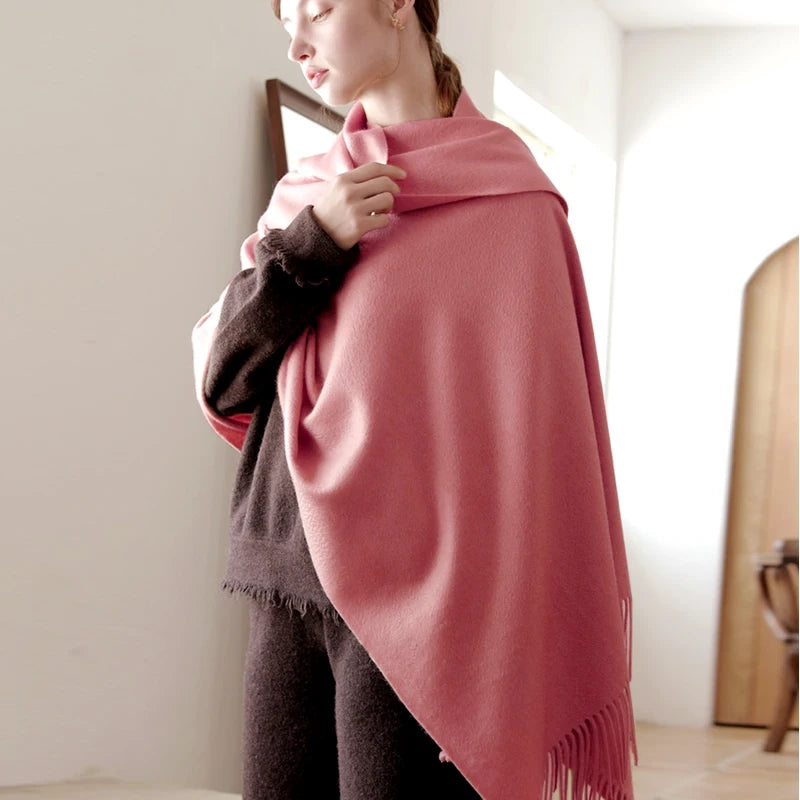 CowLost | wool-scarf-women-thick-cashmere-winter-scars |49