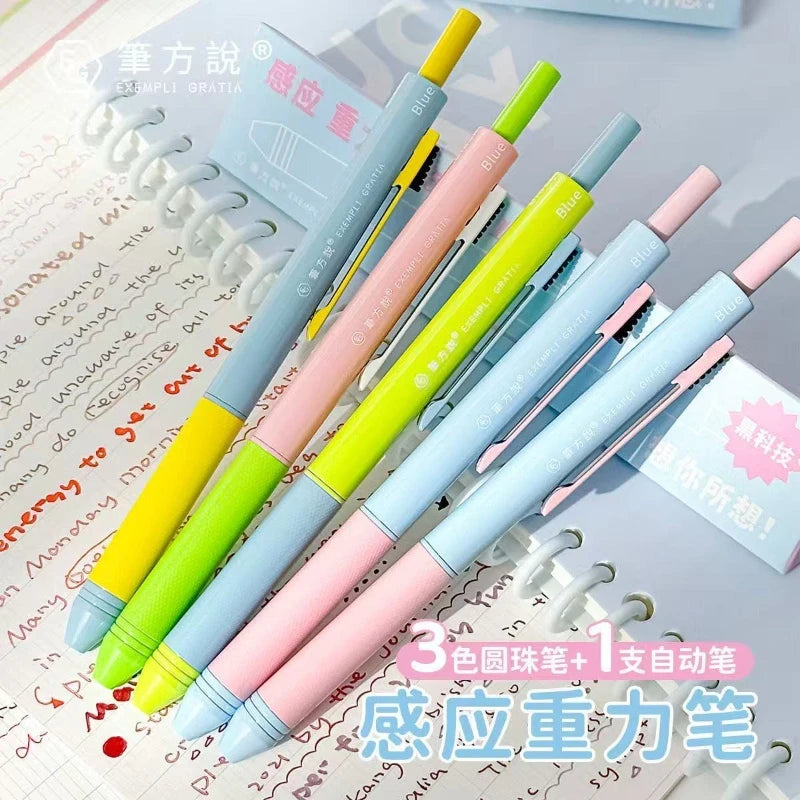 CowLost | product_id-black-technology-4-in-1-gravity-pen-with-metal-grip-multi-color-gel-ink-mechanical-pencil-for-school-and-office |1