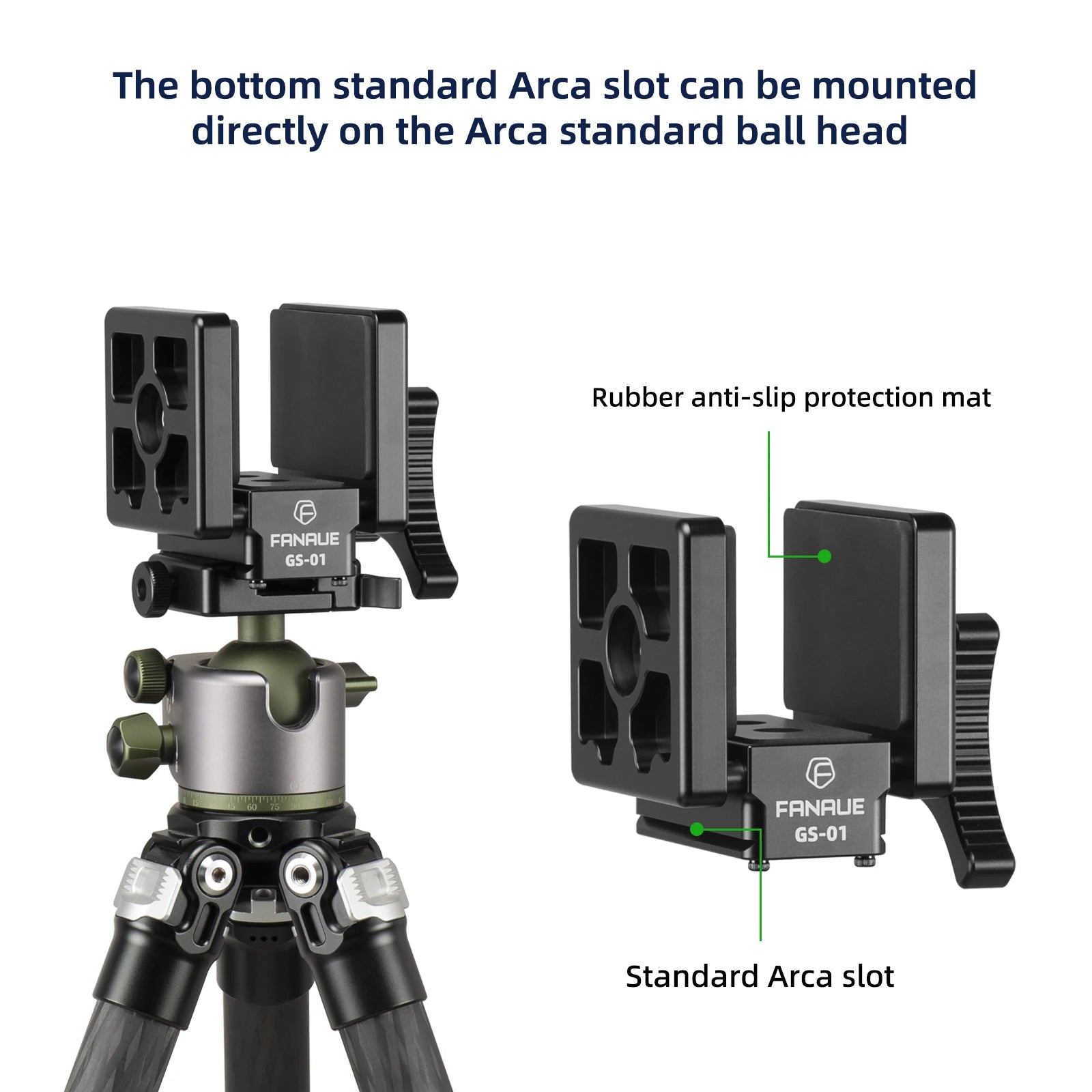 CowLost | hunting-product_id-fanaue-gs-01-saddle-mount-rifle-clamp-adapter-with-arca-swiss-qr-plate-for-hunting-tripods |3