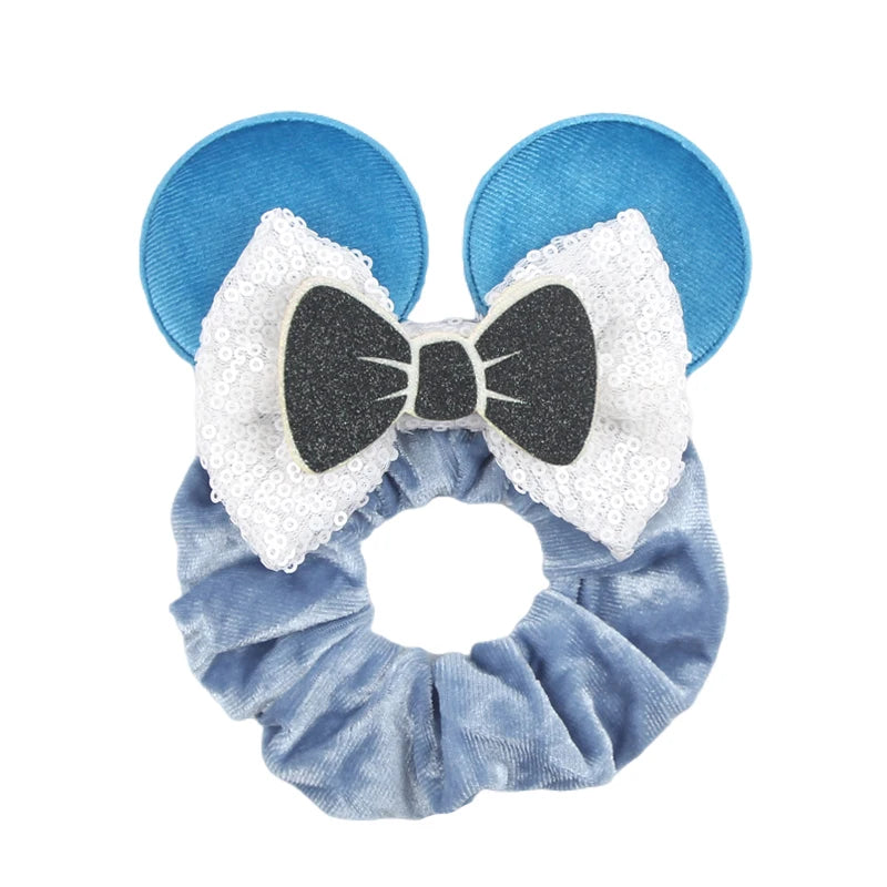 CowLost | cute-disney-castle-fireworks-balloons-hair-scrunchies-velvet-hairband-for-girls |26