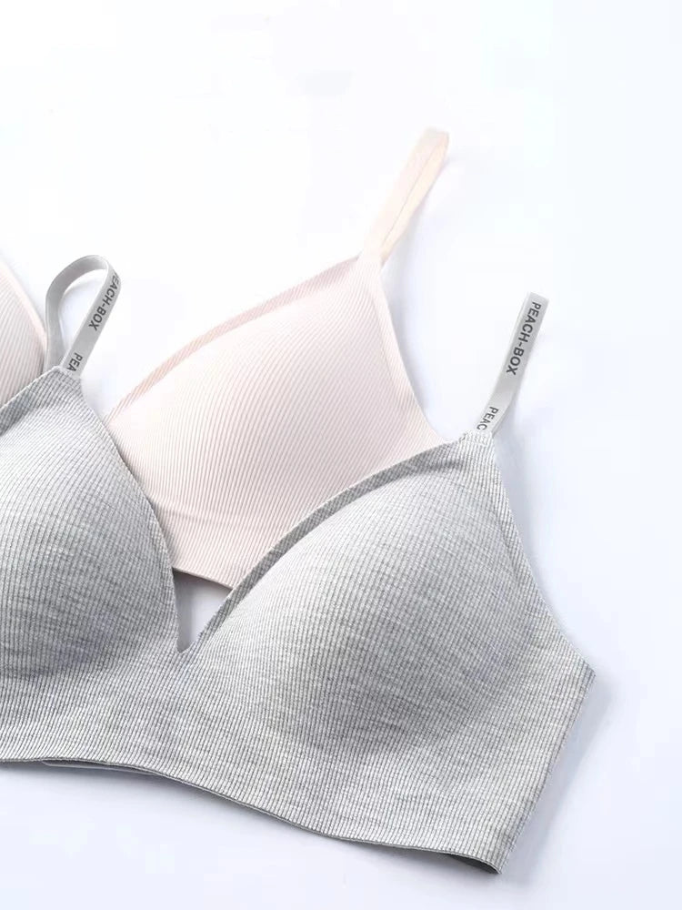 CowLost | top-new-threaded-non-marking-womens-bra-without-steel-ring-gathering-anti-sagging-womens-underwear-sports-comfortable-bra |1