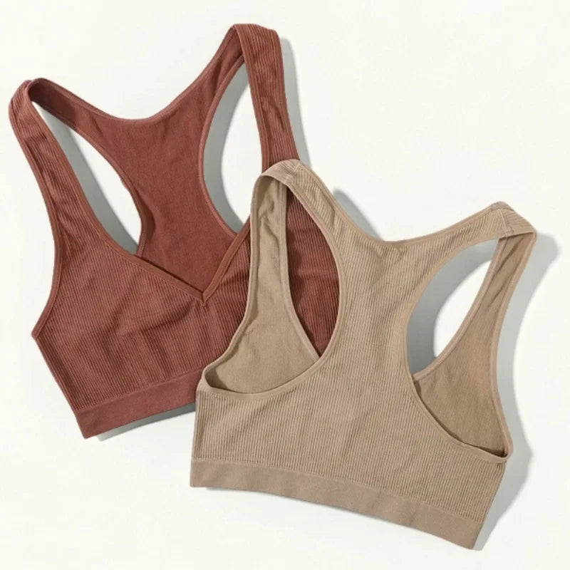 CowLost | product_id-seamless-wirefree-deep-v-neck-unlined-comfort-bra-top-for-women |3