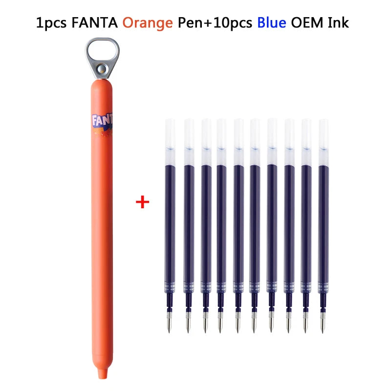 CowLost | product_id-kaco-fanta-collab-sprint-pop-up-0-5mm-black-gel-pen-side-knock-smooth-writing-stationery |30