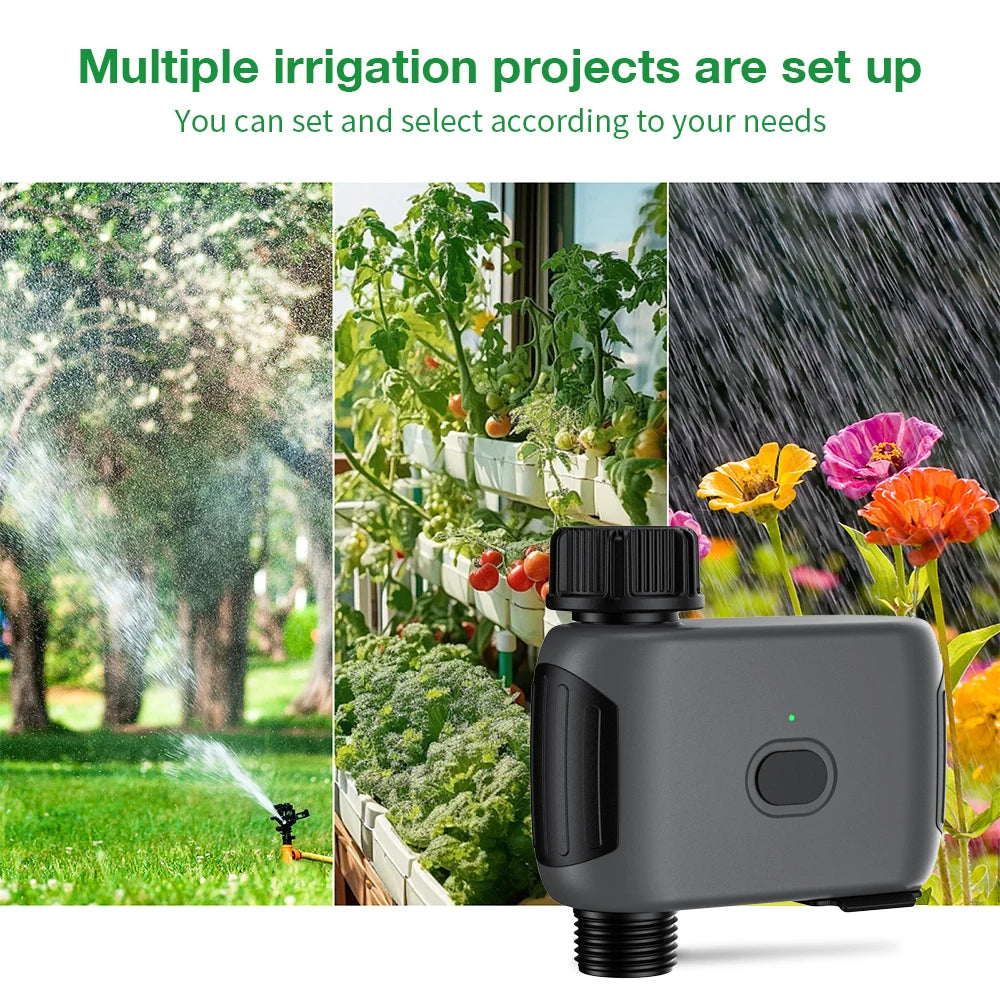 WiFi Smart Garden Water Timer 1-Zone Programmable Irrigation Valve with APP Control