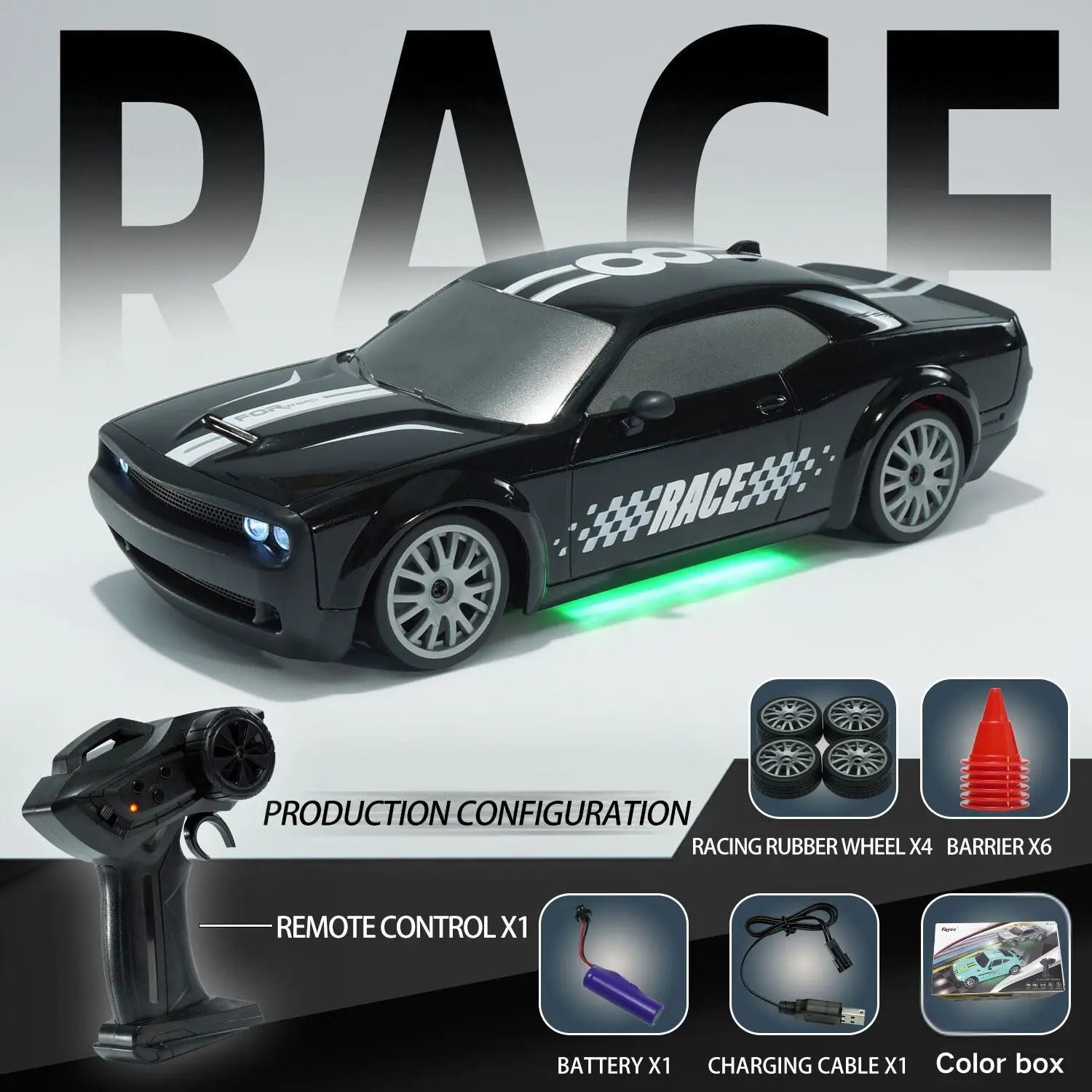 CowLost | fencing-barriers-dodge-hellcat-1-16-4wd-high-speed-remote-control-drift-car |50