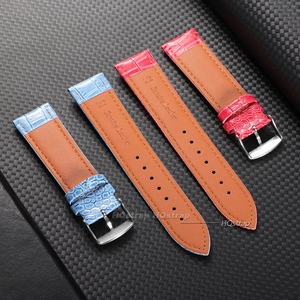 Ultra Fiber Leather Watch Band 18mm 20mm 22mm Universal Strap for Men Women