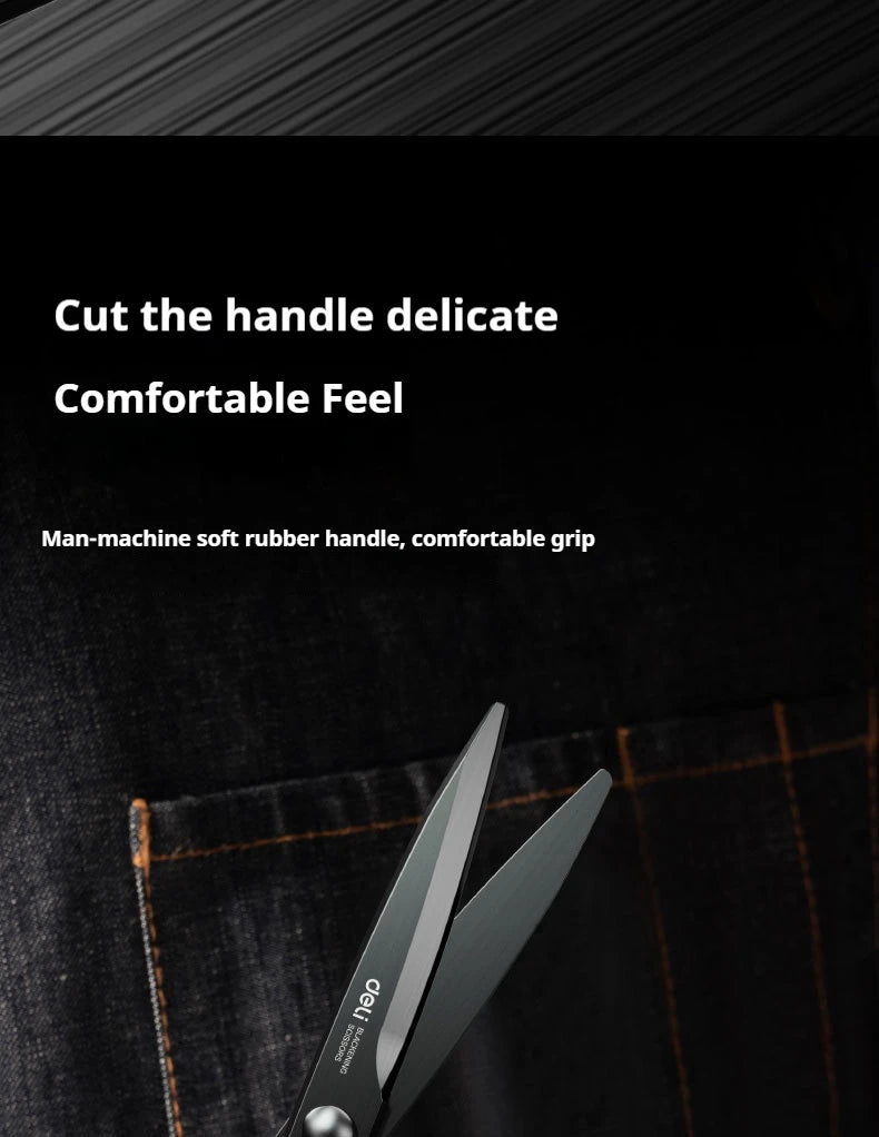 CowLost | deli-stainless-steel-anti-stick-scissors-alloy-stationery |11