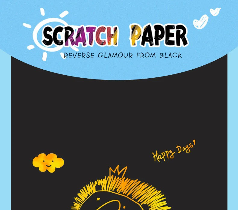 CowLost | product_id-10-pcs-colorful-diy-blank-scratch-painting-paper-set-a4-16k-32k |7