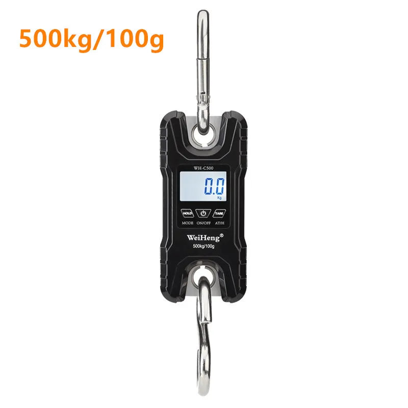 JUANJUAN Digital Crane Scale 300kg-500kg Heavy Duty Hanging Hook Portable Stainless Steel