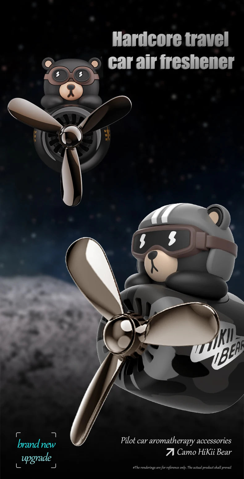 CowLost | product_id-rotating-propeller-plane-pilot-bear-car-air-freshener-vent-clip-diffuser |8
