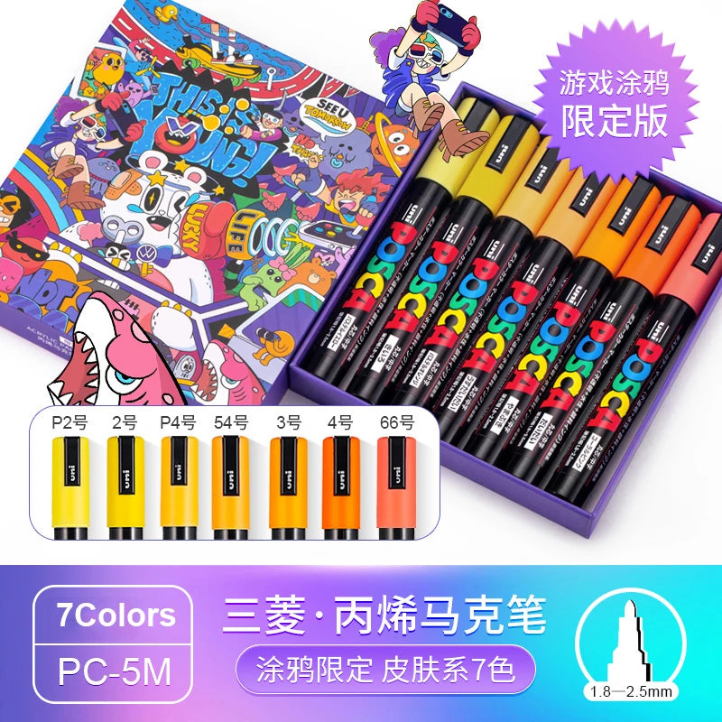 CowLost | product_id-uni-posca-limited-graffiti-marker-pen-set-8-assorted-colors-water-based-acrylic-0-7-2-5mm |30