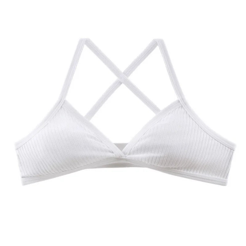 CowLost | product_id-2pcs-wireless-v-neck-1-3-cup-push-up-bras-for-women-breathable |3