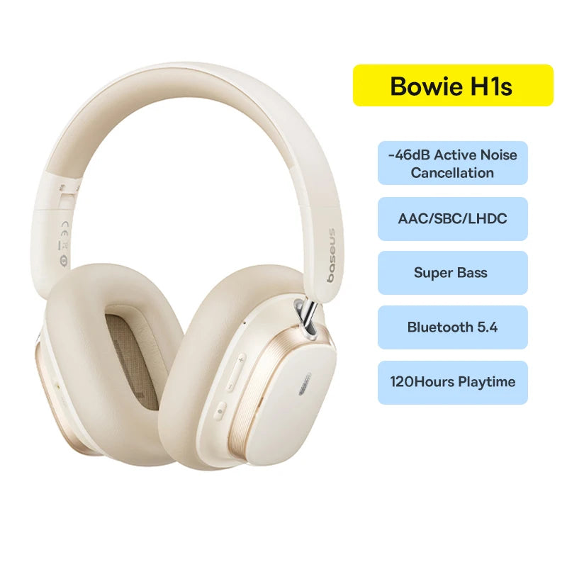 CowLost | baseus-bowie-h1s-wireless-headphones-bluetooth-5-4-noise-canceling-46db |46