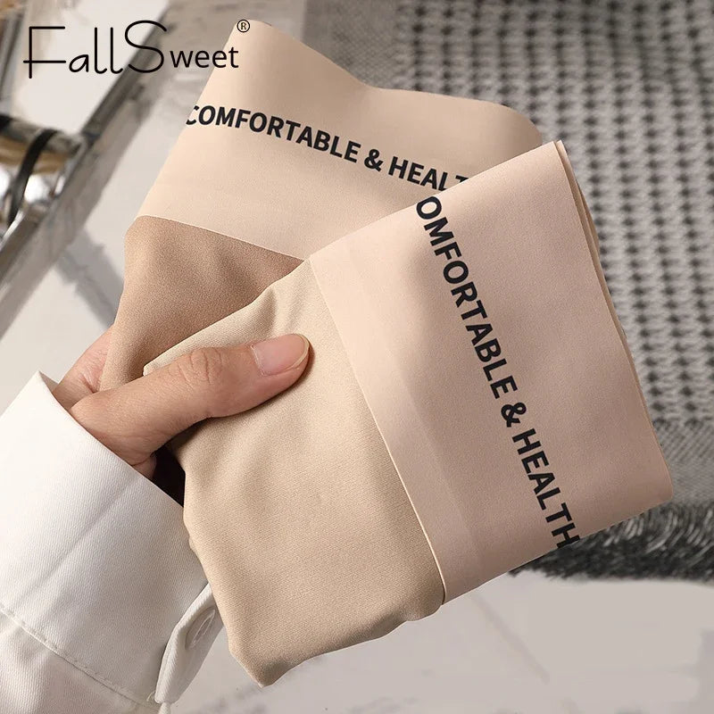 CowLost | product_id-fallsweet-4pcs-womens-seamless-high-rise-cotton-briefs-plus-size-m-xl |4