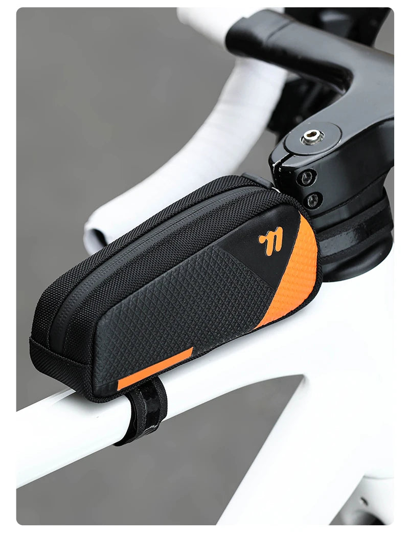 CowLost | west-biking-mini-bike-bag-0-6l-portable-bicycle-top-tube-bag-pu-waterproof-lightweight-triangle-bag-mtb-road-bike-accessories |22