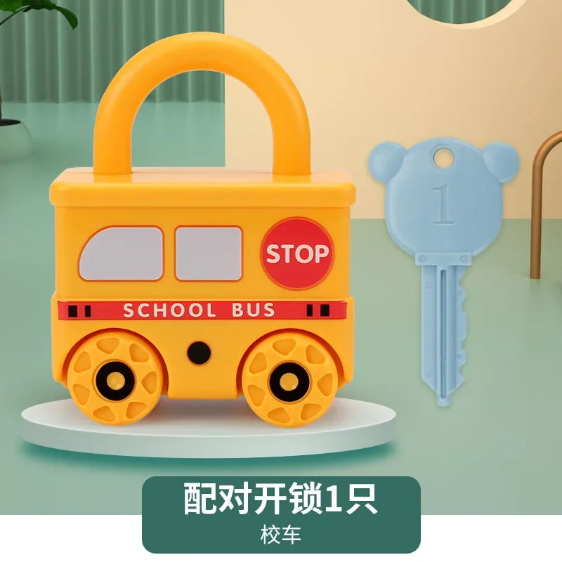 Montessori Baby Learning Lock with Key Number Matching Educational Toy for Kids 1-3 Years
