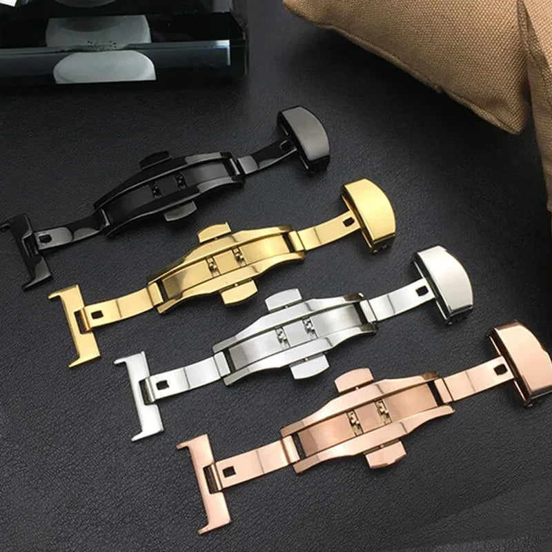 CowLost | stainless-steel-strap-buckle-for-iwatch-7-leather-belt-clasp-metal-butterfly-buckle-wristband-button-10-12-14-16-18-20-22mm |4
