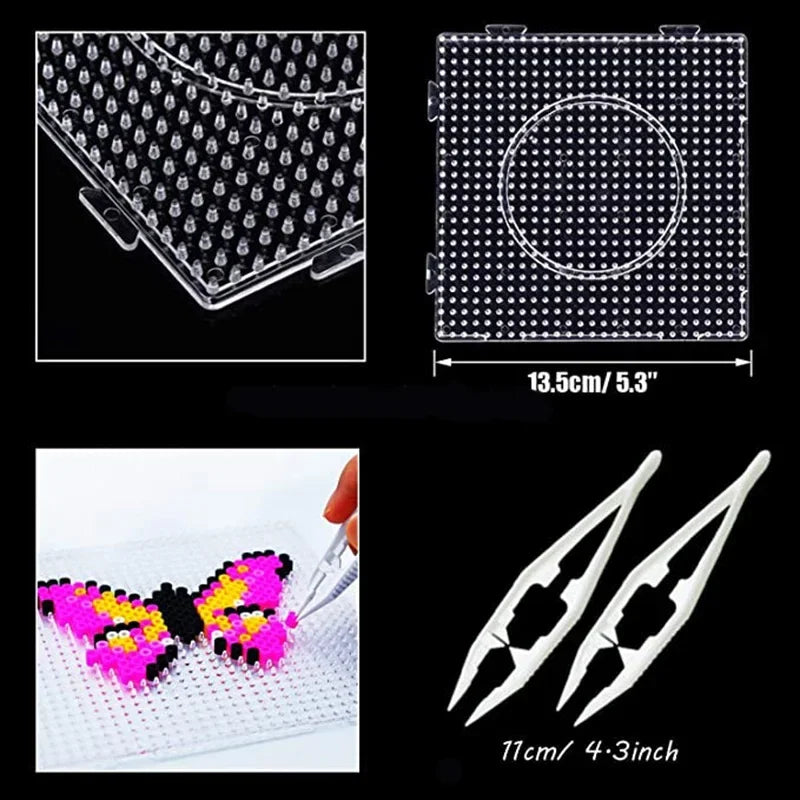 2.6mm Perler Beads Square Pegboard Puzzle Educational DIY Toys for Kids