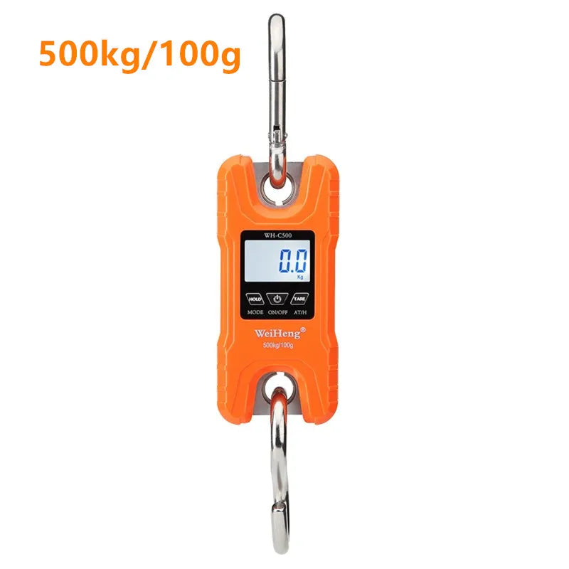 JUANJUAN Digital Crane Scale 300kg-500kg Heavy Duty Hanging Hook Portable Stainless Steel