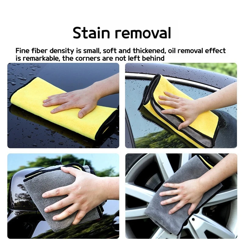 CowLost | car-wash-brushes-product_id-5pcs-microfiber-car-wash-and-drying-towels-absorbent-cleaning-cloths |5