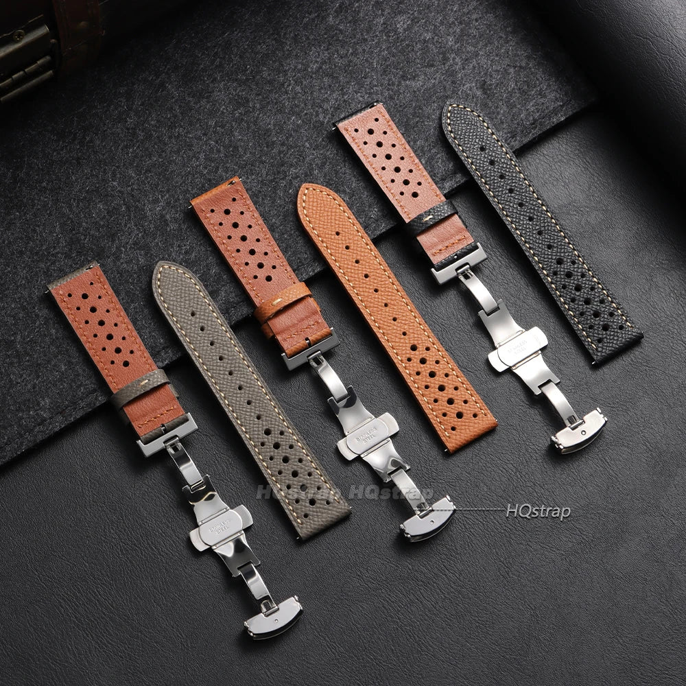 CowLost | product_id-vintage-handmade-leather-watch-strap-18-22mm-quick-release-gray-black-brown-blue |3