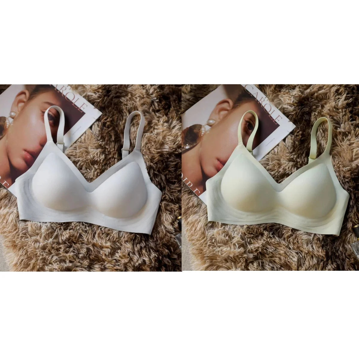 CowLost | product_id-2pcs-womens-seamless-padded-wireless-bras-with-adjustable-straps-back-closure |20