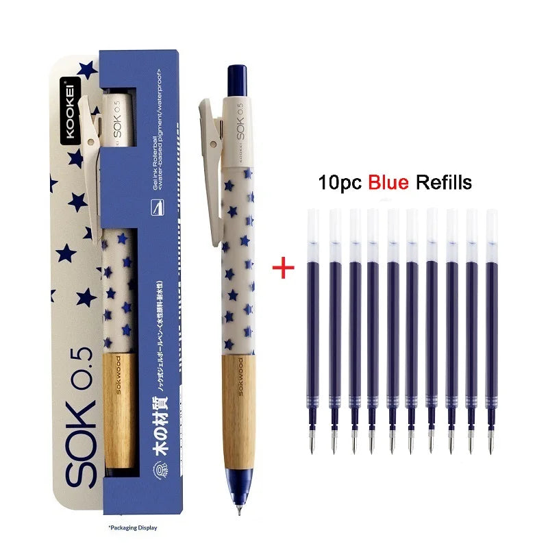 CowLost | product_id-kookei-gel-pen-with-oak-wood-handle-smooth-0-5mm-st-nib-fast-dry-ink-polka-dot-design-for-students-professionals |23