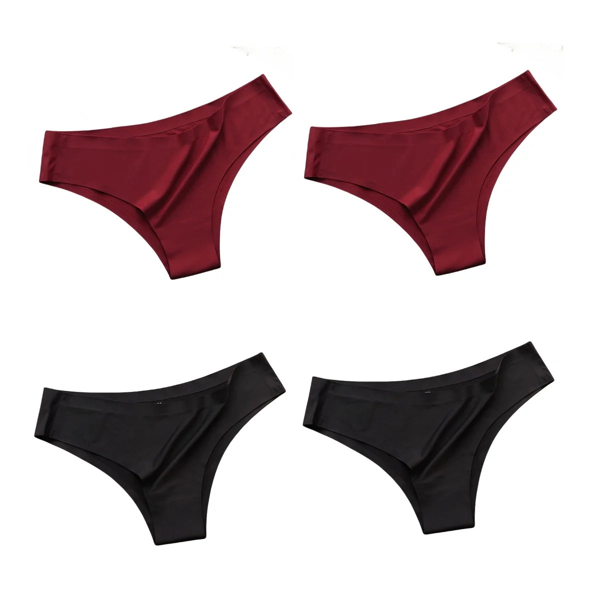 CowLost | product_id-4pcs-women-s-ice-silk-low-rise-brazilian-briefs-soft-breathable-panties-m-xl |35