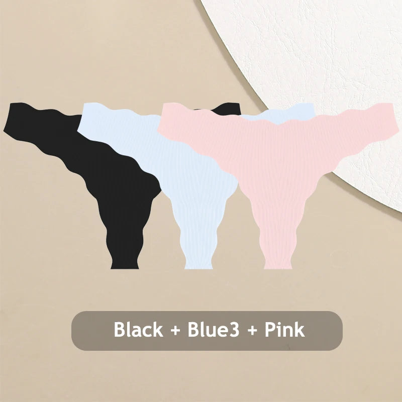 CowLost | activewear-pants-3pcs-women-seamless-ice-silk-ultra-thin-soft-low-rise-panties-set |30