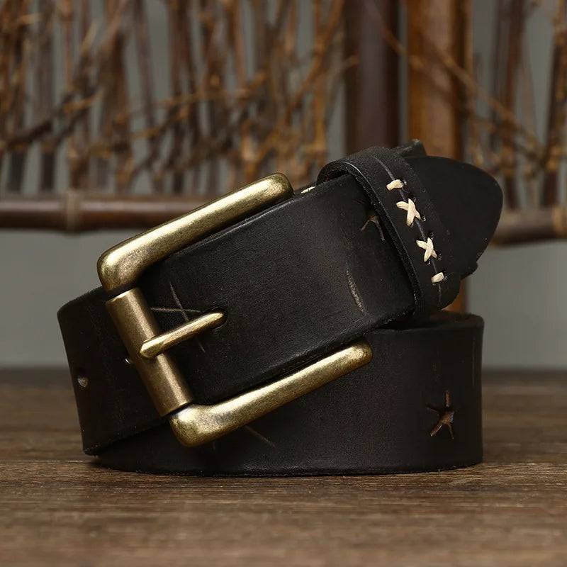 CowLost | 3-8cm-men-high-quality-genuine-leather-belt |10