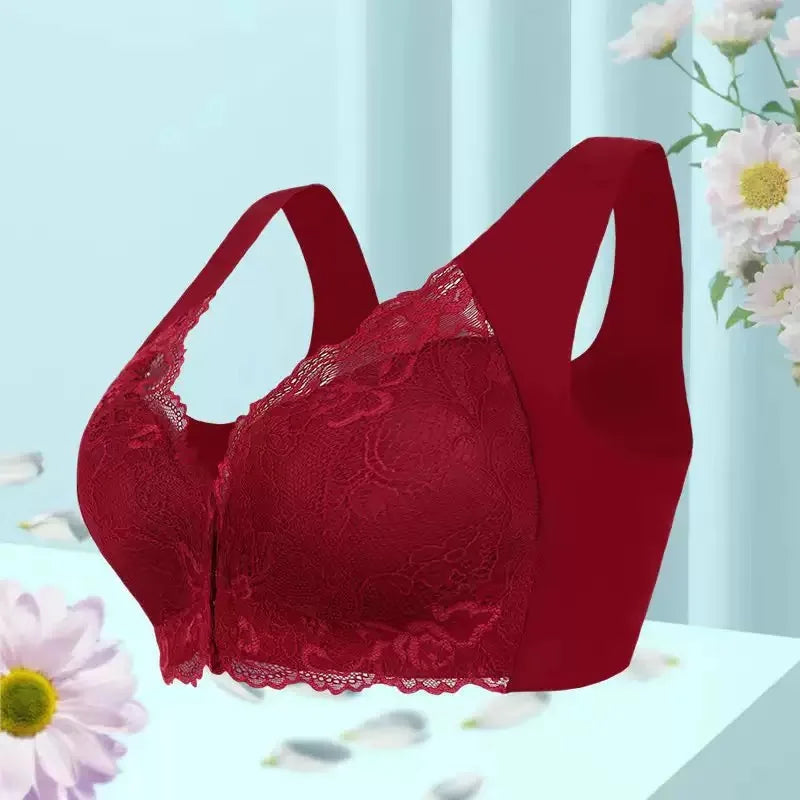 CowLost | product_id-wireless-front-buckle-large-lace-bra-vest-with-beautiful-back-for-women |15