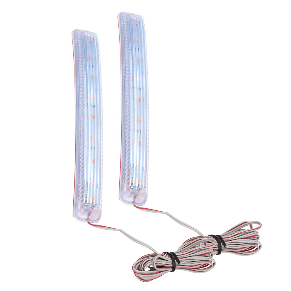 CowLost | auto-rearview-mirror-led-car-light-source-indicator-lamp-2pcs-universal-yellow-soft-8-smd-fpc-turn-signal-light-amber |4