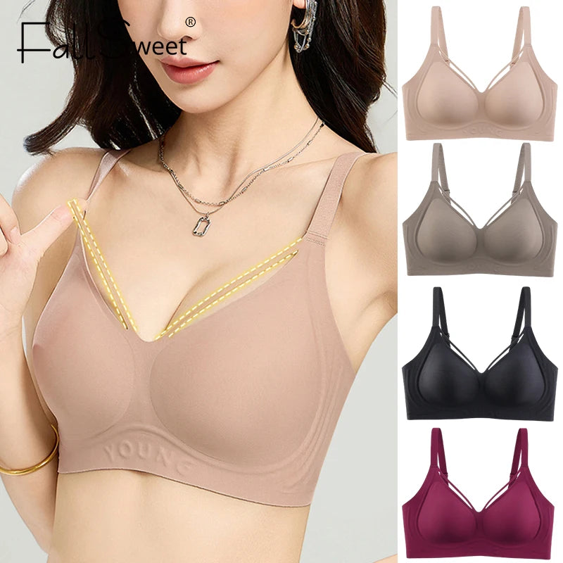 CowLost | product_id-fallsweet-plus-size-wireless-seamless-push-up-bra-for-women-comfortable-breathable |2