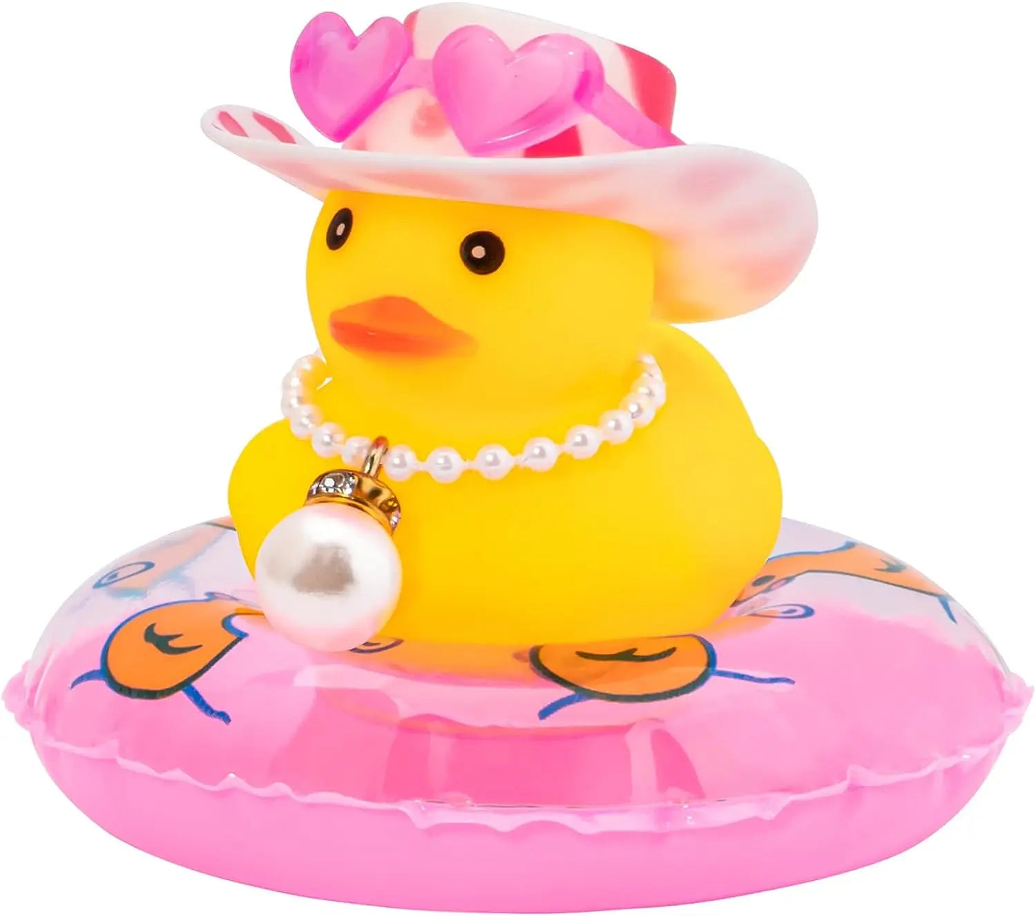 CowLost | product_id-car-rubber-duck-dashboard-ornament-with-pearl-necklace-and-crown-for-jeeps |9