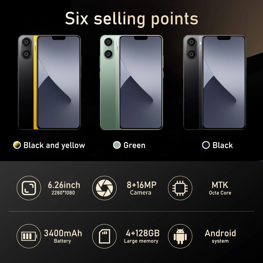 CowLost | x7-pro-smartphone-4gb-128gb-3400mah-battery-8-16mp-camera-6-26-inch-4g-network-dual-sim-android-phone |6
