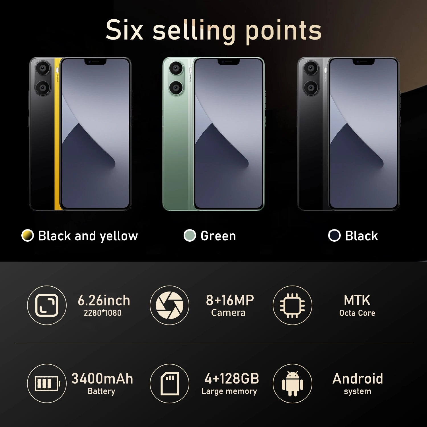 CowLost | x7-pro-smartphone-4gb-128gb-3400mah-battery-8-16mp-camera-6-26-inch-4g-network-dual-sim-android-phone |6