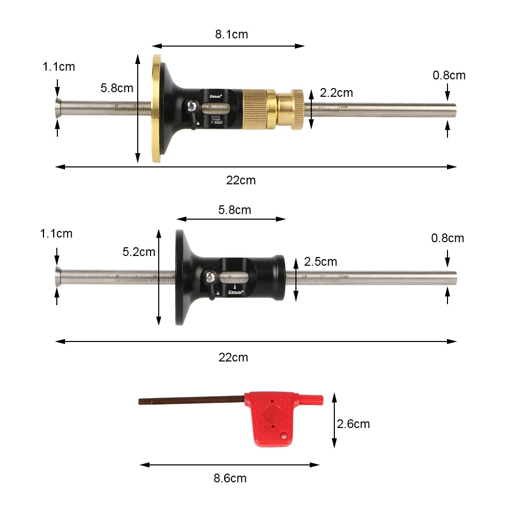 CowLost | blade-scribing-tools-european-style-scriber-new-carpentry-parallel-line-high-precision-woodworking-scriber-wheel-marking-gauge |6