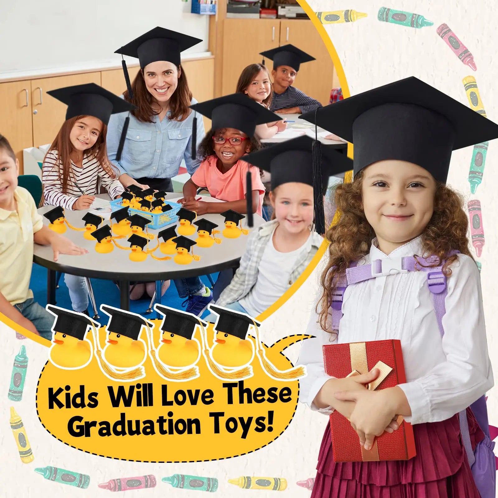 CowLost | product_id-24-pack-graduation-rubber-ducks-with-tassel-caps-party-favors-decoration |5