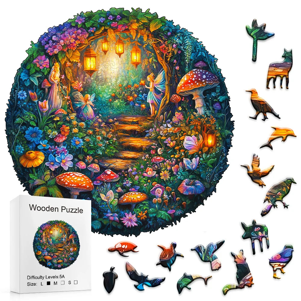 CowLost | product_id-magic-mushroom-3d-visual-wooden-puzzle-for-adults-unique-flat-jigsaw |1