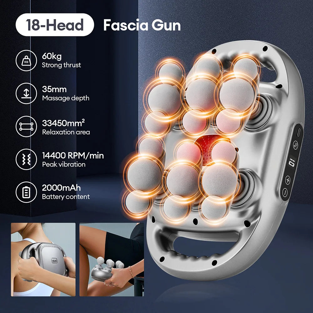 18-Head Fascia Gun High-Frequency Vibration