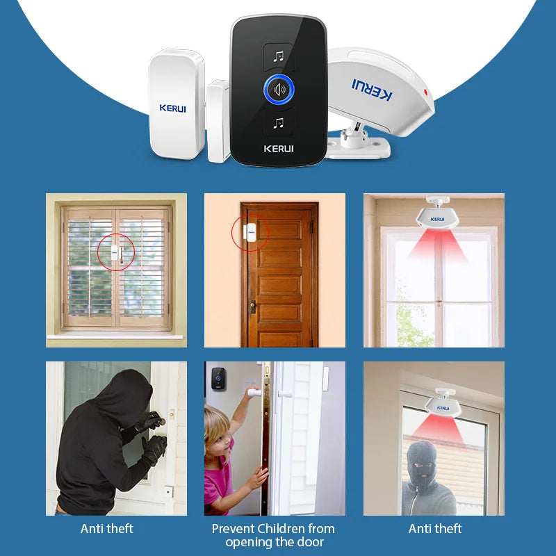 CowLost | wallets-money-clips-kerui-m525-ring-doorbell-with-touch-button-waterproof-door-bell-for-outdoor |6