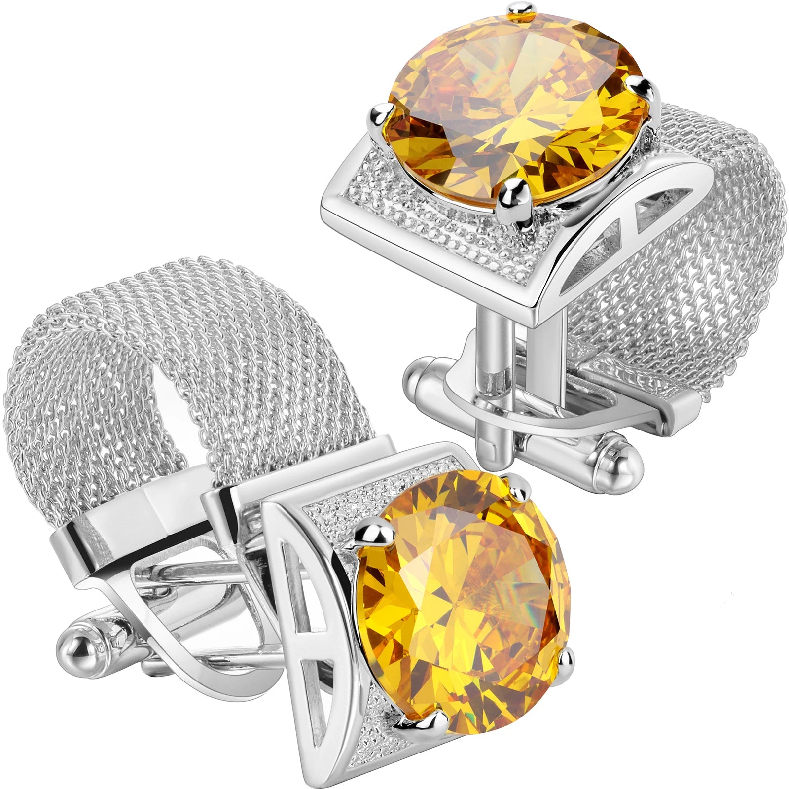 CowLost | clothing-accessories-hawson-mens-silver-birthstone-crystal-cufflinks-luxury |47