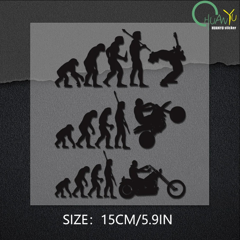 CowLost | interesting-human-evolution-course-creative-car-windows-motorcycle-body-pvc |12