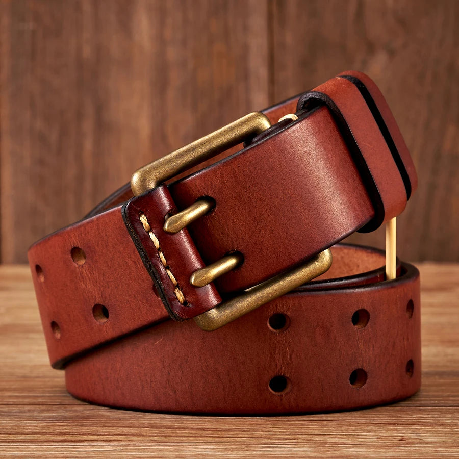 CowLost | 3-8cm-wide-vintage-mens-belt-cowhide-genuine-leather |4