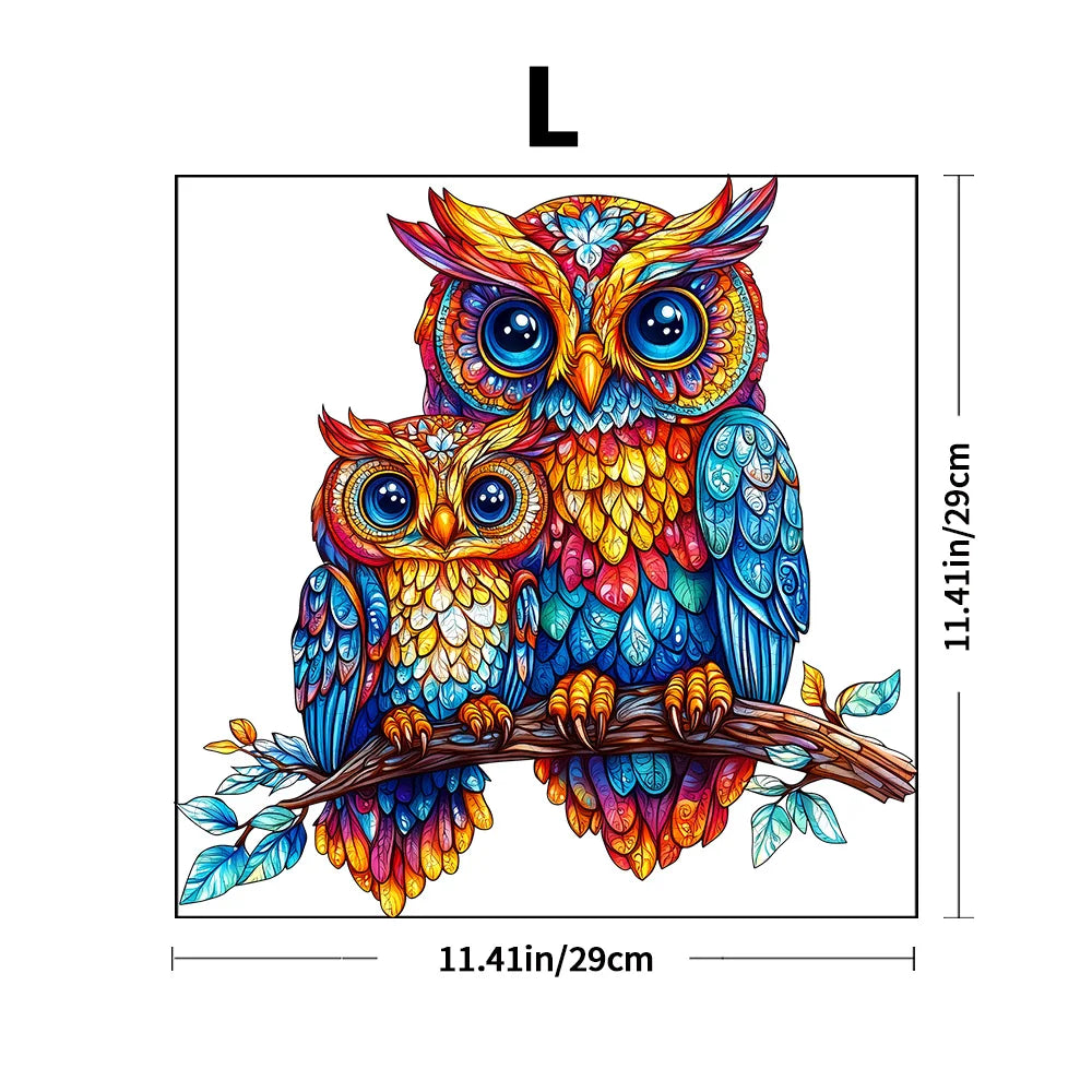 CowLost | product_id-moonlit-owl-cosmic-alien-glow-in-the-dark-wooden-puzzle-set |9