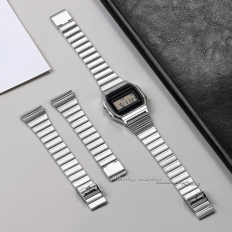 CowLost | product_id-stainless-steel-watch-bands-18mm-20mm-for-casio-f-91w-a158-a159-a168-a169-b650-ultra-thin-vintage-metal-bracelets |2
