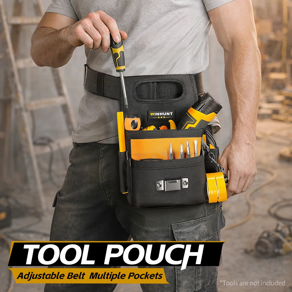CowLost | product_id-multi-pocket-tool-belt-pouch-with-adjustable-strap-durable-electrician-drill-holster-portable-carpenter-organizer |3