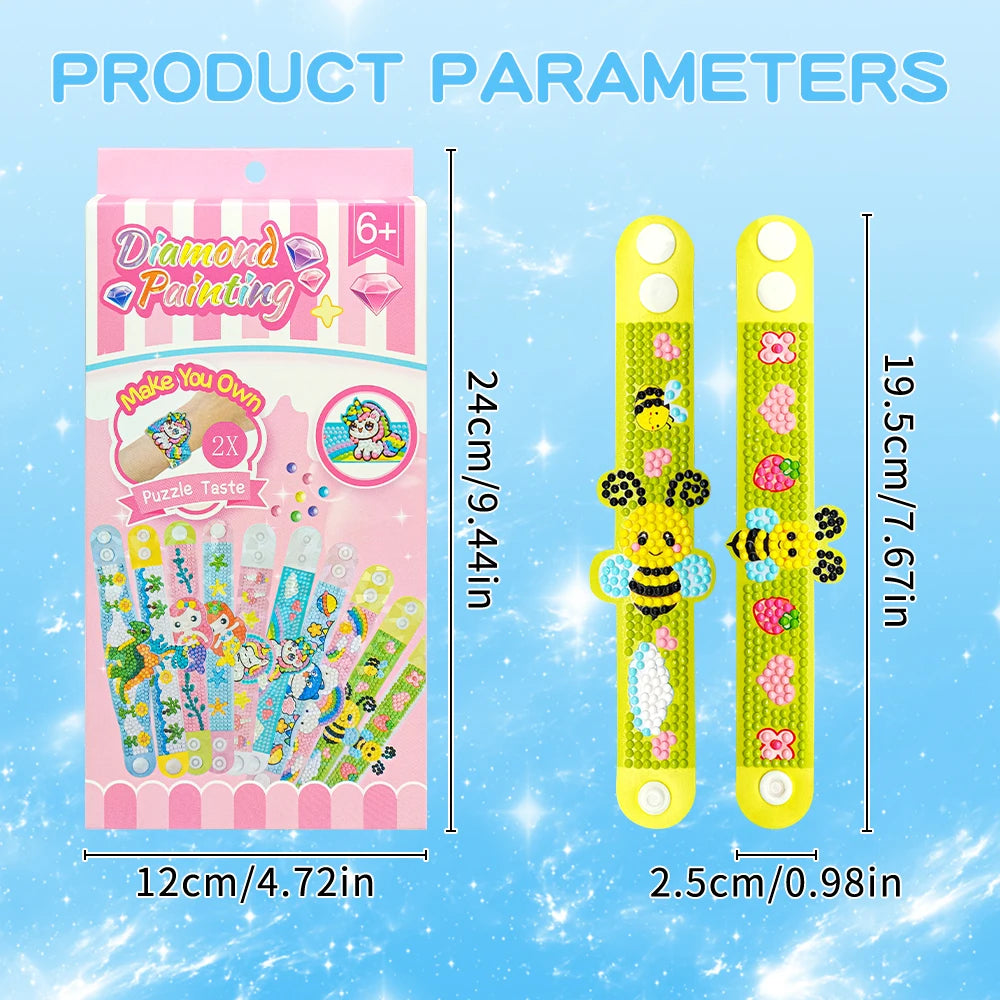 CowLost | product_id-diy-childrens-diamond-drawing-bracelet-kit-with-eva-wristband-gift |13