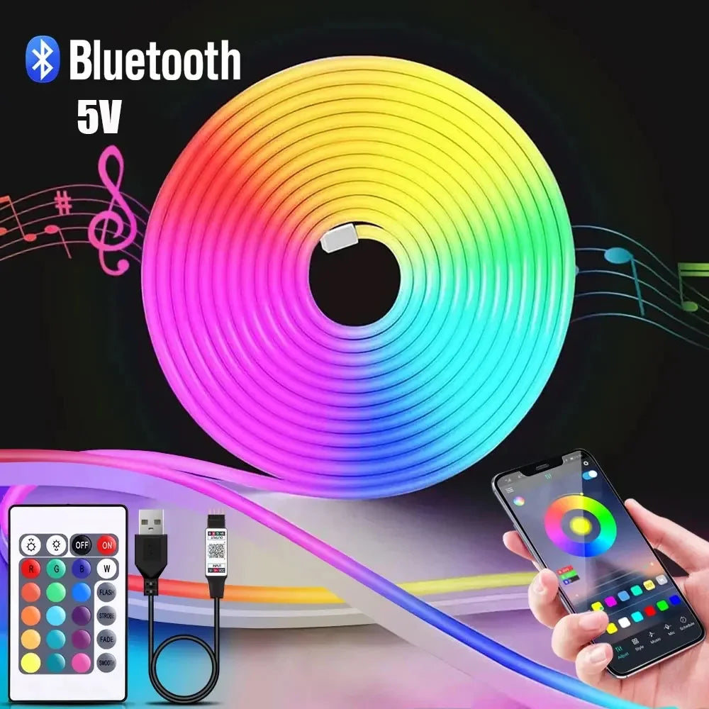 CowLost | light-ropes-strings-product_id-rgb-neon-led-strip-light-usb-waterproof-bluetooth-app-remote-music-sync-for-bedroom-party-holiday |7